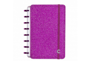 Caderno Inteligente A5 capa dura universitário 60 folhas pink Ambras