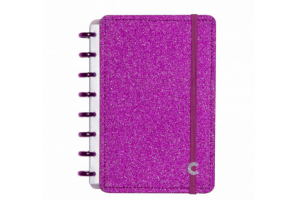 Caderno Inteligente Grande capa dura universitário 60 folhas CIGD4055 Glitter Pink Ambras 