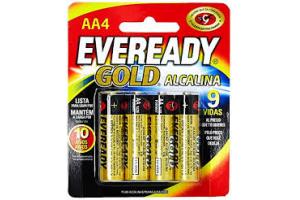 PILHA AA ALCALINA PEQUENA AA SUPER HEAVY DUTY EVEREADY CARTELA C/ 4 UNDS