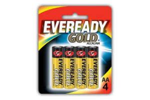 PILHA AA ALCALINA PEQUENA AA GOLD EVEREADY PCT 04 UND