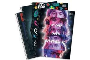 CADERNO C/D UNIV. 10 X 1 160 FLS STRANGER THINGS 29412 TILIBRA UND