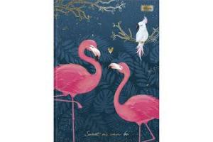 CADERNO BROCHURAO C/D TIPO ATA 80 FLS FLAMINGO ALOHA 29.257-5 TILIBRA UND