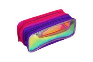 ESTOJO ESCOLAR DUPLO C/ ZIPER NEON E216 DAC UND