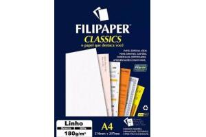PAPEL LINHO TELADO A-4 180 GRS BRANCO MENNO PCT 25 FLS