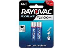 PILHA ALCALINA PEQ AA 20853 RAYOVAC CT 02 UND