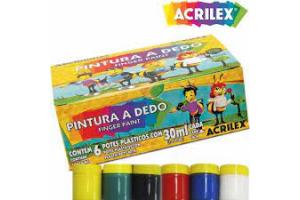PINTURA A DEDO 30 ML 11306 ACRILEX CX 06 UND 