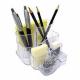 PORTA LAPIS/CLIPS/LEMBRETE ACRILICO TRIPLO PRETO RADEX UND                                                                                                                                                                                              