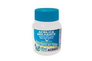 TINTA DECORATIVA 37 ML ACRILICA BRILHANTE 519 BRANCO ACRILEX UND 