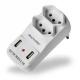 ADAPTADOR C/ 2 SAIDAS 2P + T C/ 02 PORTAS USB 2.1A WI331 MULTILASER UND