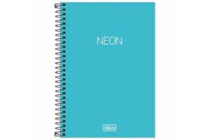 CADERNO C/P ESP 1/4 S/ PAUTA 80 FLS NEON 30252 AZUL TILIBRA UND 