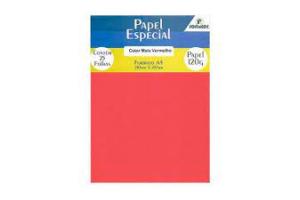 PAPEL COLOR PLUS A-4 120 GRS VERMELHO ROMITEC PCT 25 FLS 