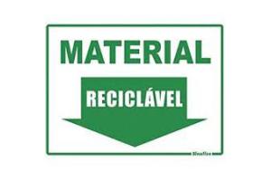 PLACA ADESIVA PLAST. 15 X 20 220BL MATERIAL RECICLAVEL SINALIZE UND