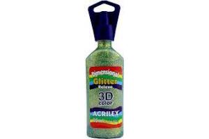 TINTA P/ TECIDO 35 ML DIMENSIONAL GLITTER 217 VERDE CITRICO ACRILEX UND