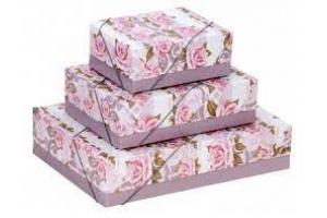 CAIXA P/ PRESENTE PARAISO RIGIDA QUADRADA 12 X 12 X 07CM COPIMAR UND 