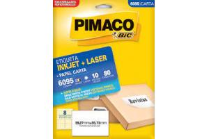 ETIQUETA INKJET E LASER 6095 C/08 ETIQ FLS PIMACO PCT 10 FLS