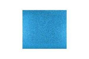 PAPEL EMBORRACHADO 40 X 48 GLITTER AZUL CLARO ATIVA PCT 5 UND