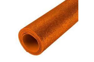 PAPEL EMBORRACHADO 40 X 48 PE3006 GLITTER LARANJA BRW PCT 10 UND