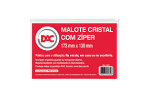 PASTA MALOTE CRISTAL C/ZIPER 175MM X 128MM 1007 DAC UND