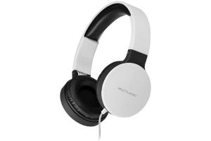 Fone de ouvido Headphone New Fun Wired branco Multilaser PH269 unid.