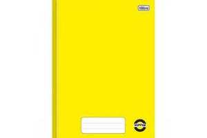 CADERNO BROCHURAO C/D TIPO ATA 80 FLS PEPER 23.588-1 AMARELO TILIBRA UN