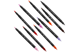 MARCADOR LETTERING DUAL BRUSH 17 VERMELHO CIS UND