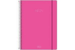 CADERNO C/P UNIV. 10 X 1 160 FLS NEON 30248 PINK TILIBRA UND