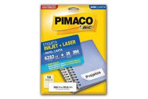 ETIQUETA INKJET E LASER 33,9 MM X 101,6 MM 6282 C/14 ETIQ FLS PIMACO PCT 25 FLS 