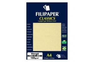 PAPEL FILIPAPER A-4 180 GRS VERGE PALHA FILIPERSON PCT 50 FLS