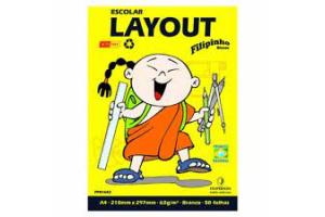 BLOCO ESC. LAYOUT A-4 63GR 01642 FILIPINHO BRANCO FILIPERSON BLOCO 20FLS