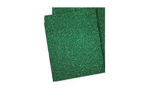 PAPEL EMBORRACHADO 40 X 48 GLITTER VERDE ATIVA PCT 5 UND