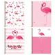 Caderno capa dura universitário 160 folhas Trendy Flamingo 10x1 unid.