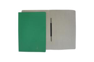 Pasta com grampo trilho verde Polycart unid.