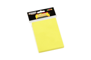 Bloco de anotações 76mm x 102mm 100 folhas amarelo neon BRW unid.