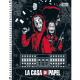 Caderno capa dura universitário 80 folhas La Casa de Papel Tilibra unid.