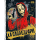 Caderno capa dura universitário 80 folhas La Casa de Papel Tilibra unid.