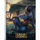 Caderno capa dura universitário 80 folhas League of Legends Tilibra unid.