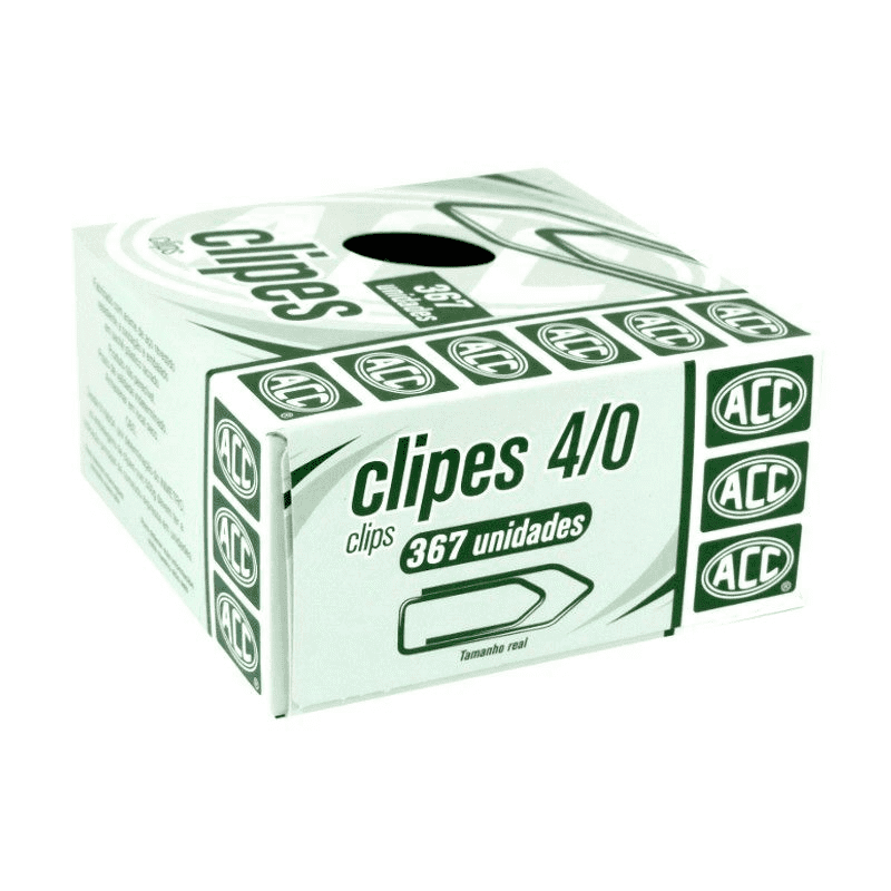 Clips Galvanizado N 4/0 Acc caixa com 500 G