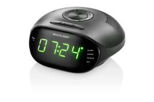 Rádio Relógio 5w Led Verde Bivolt SP202 Multilaser unid.